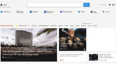 Entra a Hotmail, Outlook, Skype, noticias en español y más en .